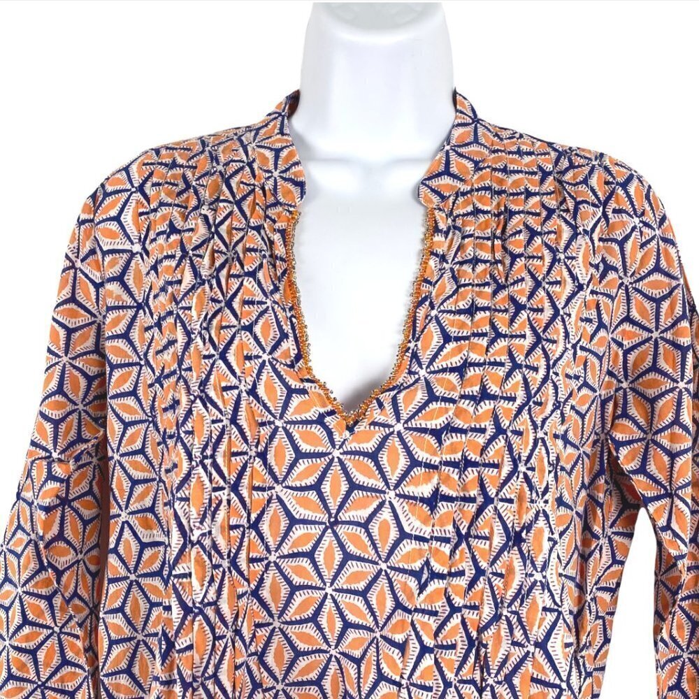 Roberta Roller Rabbit Top Multicolored Print Bead… - image 3